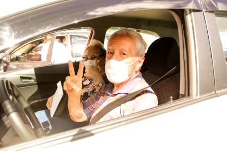 27.02.2021 Prefeita Paula Mascarenhas acompanha Drive Thru de Vacinação para idosos Foto Rodrigo Chagas