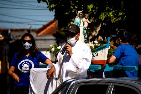 02.01.2021 - Prefeito em execício, Idemar Barz prestigia procissão em homenagem a Nossa Senhora dos Navegantes - Foto Michel Corvello
