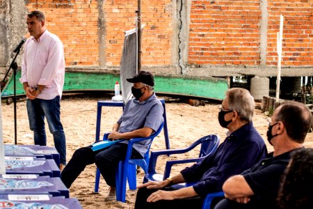 01.02.2021 - Prefeito em exercício, Idemar Barz prestigia abertura da Safra do Camarão na Colônia de Pescadores Z3 - Foto Michel Corvello