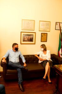 26.01.2021 - Prefeita Paula Mascarenhas visita a presidência da Câmara de Vereadores - Foto: Gustavo Vara