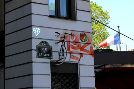 Vélo dans un mur ou dans la Lune