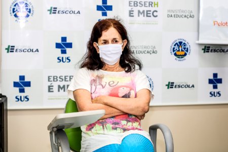 19.01.2021 - Aplicação das primeiras doses da vacina contra o coronavírus em Pelotas - Foto Michel Corvello