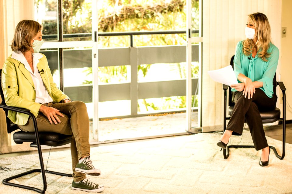 30.11.2020 - Prefeita Paula Mascarenhas concede entrevista para o programa Jornal do Almoço da RBS - Foto Michel Corvello