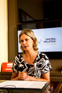 25.01.2021 - Prefeita Paula Mascarenhas realiza live de atualização sobre a pandemia de Coronavírus - Foto: Gustavo Vara