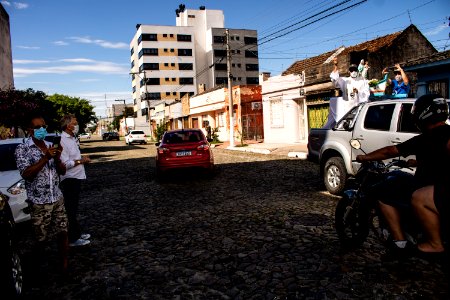 02.01.2021 - Prefeito em execício, Idemar Barz prestigia procissão em homenagem a Nossa Senhora dos Navegantes - Foto Michel Corvello