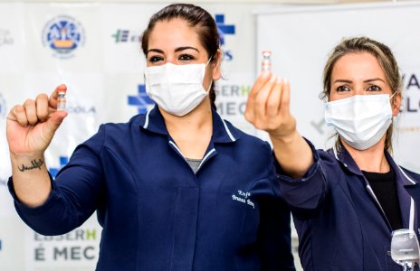 19.01.2021 - Aplicação das primeiras doses da vacina contra o coronavírus em Pelotas - Foto Michel Corvello
