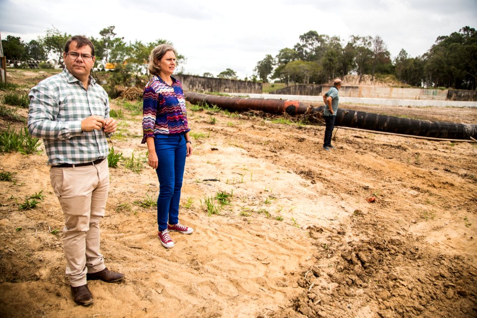 31.03.2020 - Prefeita Paula Mascarenhas realiza visita na Barragem Santa Bárbara - Foto: Gustavo Vara