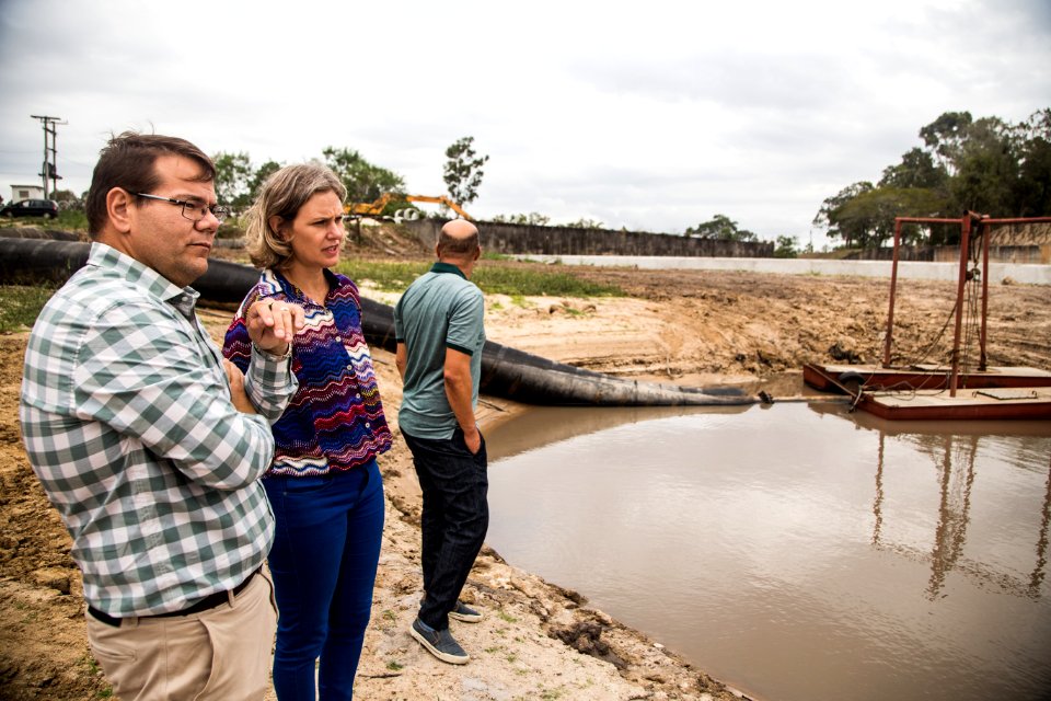 31.03.2020 - Prefeita Paula Mascarenhas realiza visita na Barragem Santa Bárbara - Foto: Gustavo Vara