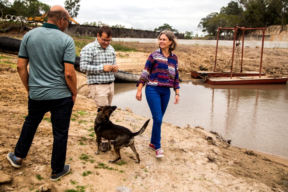 31.03.2020 - Prefeita Paula Mascarenhas realiza visita na Barragem Santa Bárbara - Foto: Gustavo Vara
