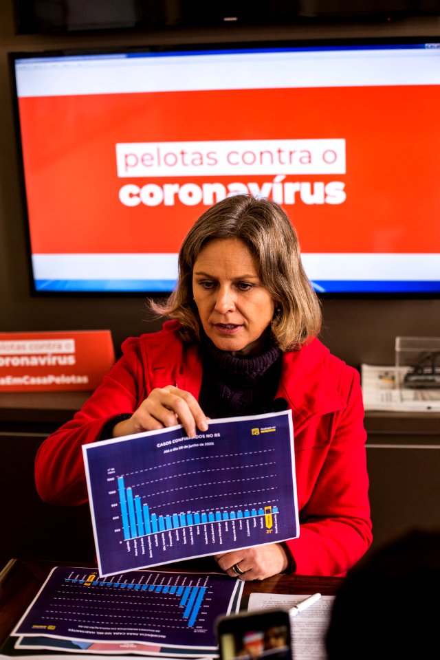10.06.2020 - Prefeita Paula Mascarenhas em coletiva de imprensa por videoconferência - Foto: Gustavo Vara