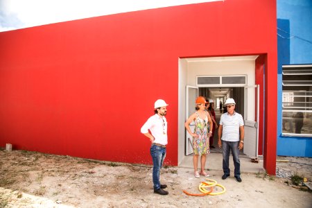 06.02.2020 - Prefeita Paula Mascarenhas realiza visitas as obras na Emef Sitio Floresta - Foto: Gustavo Vara