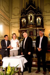 12.02.2020 - Prefeita Paula Mascarenhas realiza a  assinatura da lei nº 6.774 que declara o tombamento do edifício localizado à rua Gomes Carneiro, 1302, prédio da Igreja Matriz do Sagrado Coração de Jesus - Foto: Gustavo Vara
