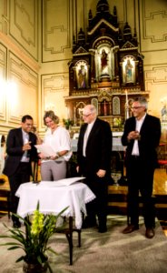 12.02.2020 - Prefeita Paula Mascarenhas realiza a  assinatura da lei nº 6.774 que declara o tombamento do edifício localizado à rua Gomes Carneiro, 1302, prédio da Igreja Matriz do Sagrado Coração de Jesus - Foto: Gustavo Vara