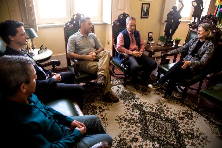 03.04.2020 - Prefeita Paula Mascarenhas realiza o anúncio da mudança dos secretários de Assistência Social e Segurança Pública - Foto: Gustavo Vara