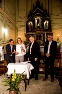 12.02.2020 - Prefeita Paula Mascarenhas realiza a  assinatura da lei nº 6.774 que declara o tombamento do edifício localizado à rua Gomes Carneiro, 1302, prédio da Igreja Matriz do Sagrado Coração de Jesus - Foto: Gustavo Vara