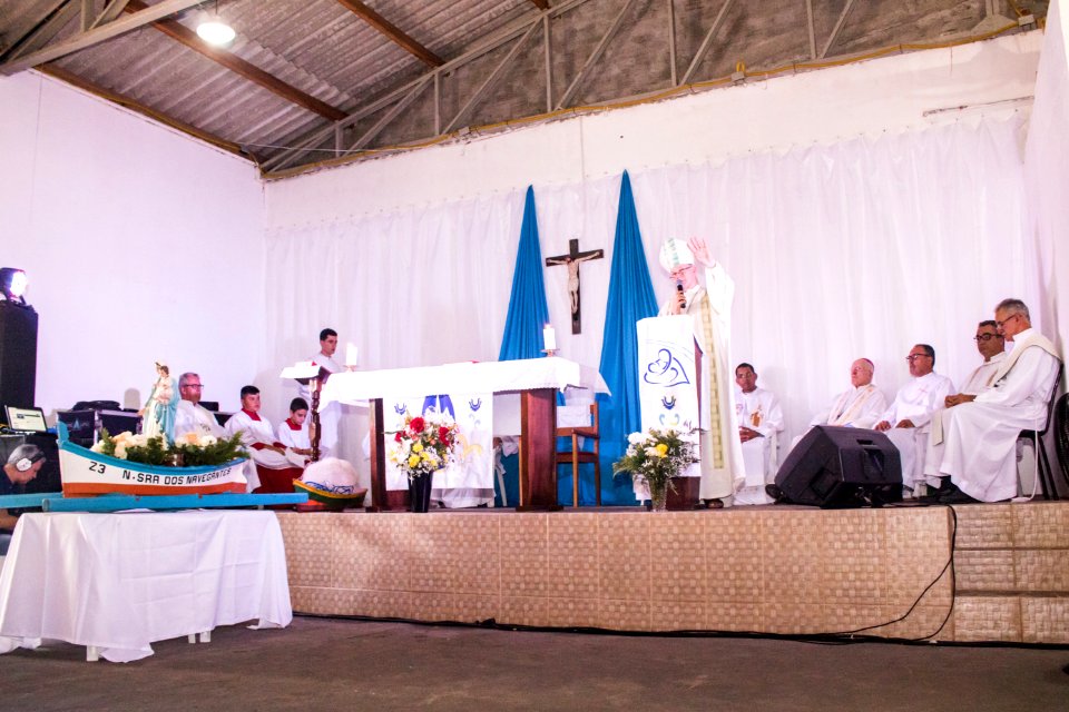 02.02.2020 - Prefeita Paula Mascarenhas participa de missa solene pela 89ª Festa de Nossa Sra dos Navegantes - Foto Michel Corvello