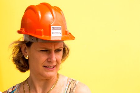 06.02.2020 - Prefeita Paula Mascarenhas realiza visitas as obras na Emef Sitio Floresta - Foto: Gustavo Vara