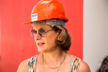 06.02.2020 - Prefeita Paula Mascarenhas realiza visitas as obras na Emef Sitio Floresta - Foto: Gustavo Vara
