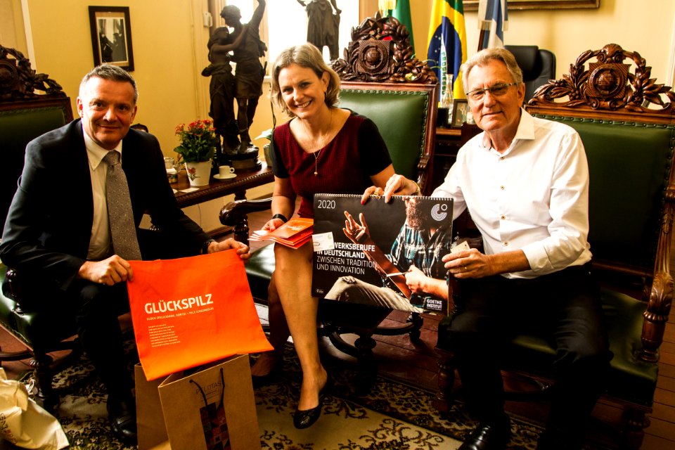 29.01.2020 - Prefeita Paula Mascarenhas recebe a visita do  do cônsul geral da Alemanha, Thomas Schmitt - Foto: Gustavo Vara