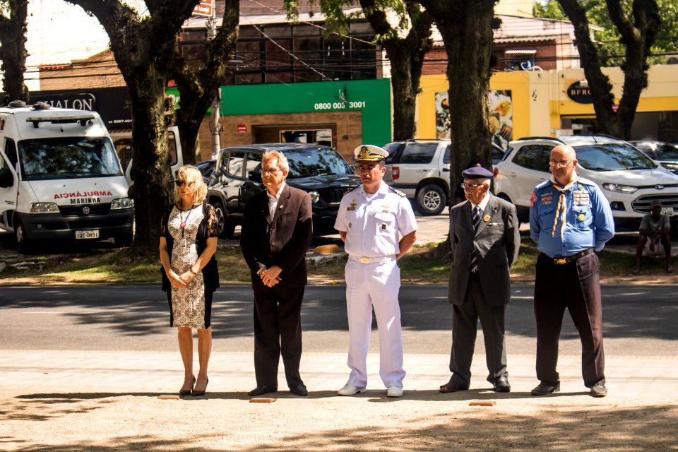 12.12.2019 - Vice-prefeito Idemar Barz participa da reinauguração do busto do patrono da Marinha do Brasil - Foto Michel Corvello