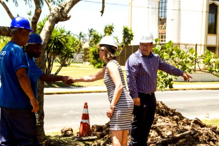 19.12.2019 - Prefeita Paula Mascarenhas visita às obras do Sanep  na Praça do Colono, rua Barão de Azevedo Machado (entre Gonçalves Chaves e JK), avenida Ildefonso em frente a Mario Peiruque  - Foto: Gustavo Vara