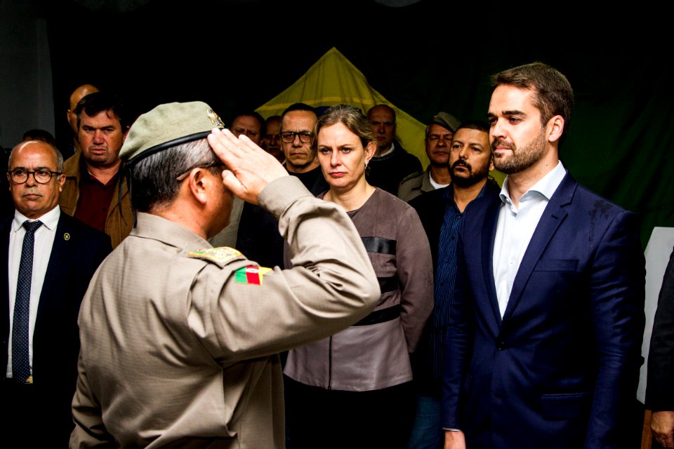 17.10.2019 - Prefeita Paula Mascarenhas e o Governador Eduardo Leite durante o evento de inauguração do BP Choque - Foto: Gustavo Vara