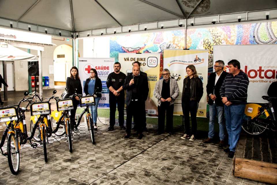 04.10.2019 - Prefeita Paula Mascarenhas no evento de início do Bikepel - Foto: Gustavo Vara