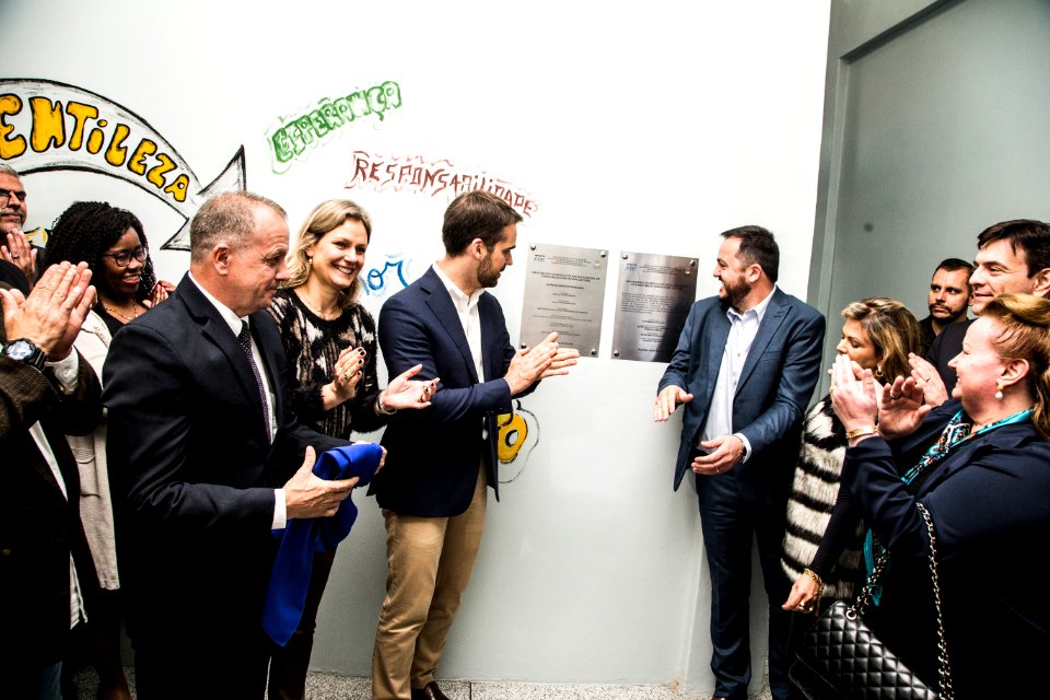 25.09.2019 - Prefeita Paula Mascarenhas e o Governador Eduardo Leite  reslizam a Inauguração do módulo escolar da EEEM Dom Antônio Zattera, no Case Pelotas - Foto: Gustavo Vara