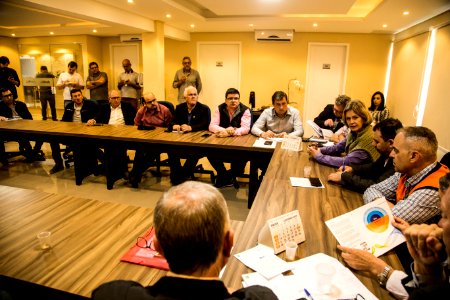 04.11.2019 - Prefeita Paula Mascarenhas participa da  reunião da Azonasul sobre os transtornos causados em função das chuvas nos municípios - Foto: Gustavo Vara