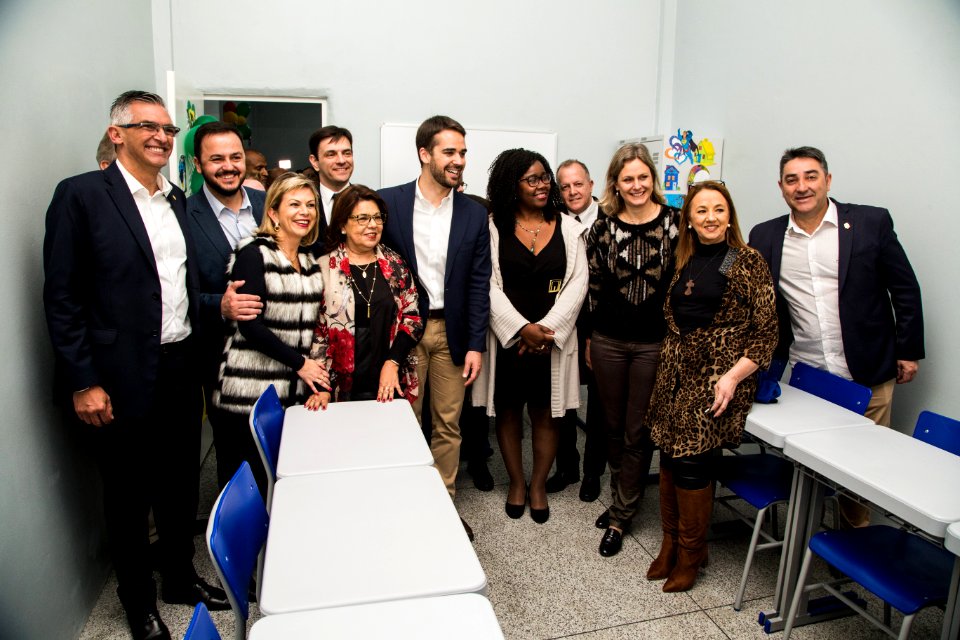 25.09.2019 - Prefeita Paula Mascarenhas e o Governador Eduardo Leite  reslizam a Inauguração do módulo escolar da EEEM Dom Antônio Zattera, no Case Pelotas - Foto: Gustavo Vara