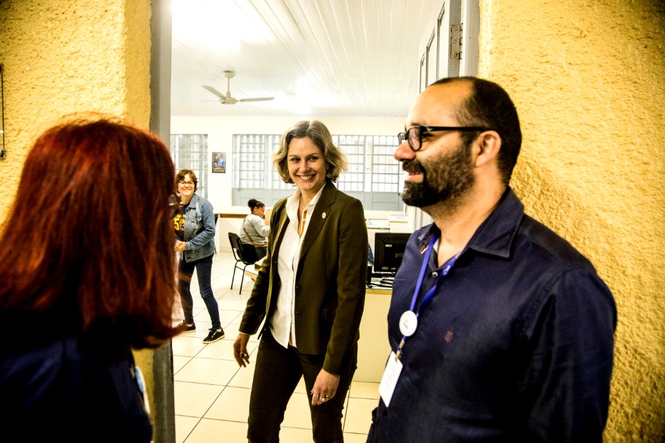 30.10.2019 - Prefeita Paula Mascarenhas visita os alunos dos 4º anos da Escola La Salle - Foto: Gustavo Vara