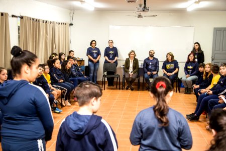 30.10.2019 - Prefeita Paula Mascarenhas visita os alunos dos 4º anos da Escola La Salle - Foto: Gustavo Vara