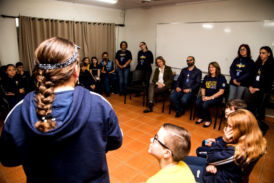 30.10.2019 - Prefeita Paula Mascarenhas visita os alunos dos 4º anos da Escola La Salle - Foto: Gustavo Vara