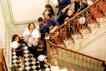 22.10.2019 - Vice-prefeito Idemar Barz recebe visita das crianças da Escola Lar de Jesus - Foto Michel Corvello