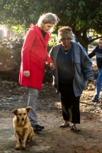 12.09.2019 - Prefeita Paula Mascarenhas  durante visita a um dos pontos da cidade que passou por alagamentos, no Corredor do Obelisco - Foto: Gustavo Vara