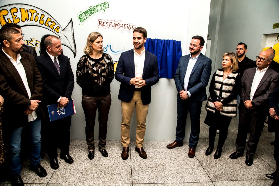 25.09.2019 - Prefeita Paula Mascarenhas e o Governador Eduardo Leite  reslizam a Inauguração do módulo escolar da EEEM Dom Antônio Zattera, no Case Pelotas - Foto: Gustavo Vara
