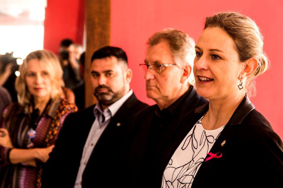 08.10.2019 -  Prefeita Paula Mascarenhas e o vice Idemar Barz durante coletiva para o café da manhã de lançamento da 47ª Feira do Livro de Pelotas - Foto: Gustavo Vara