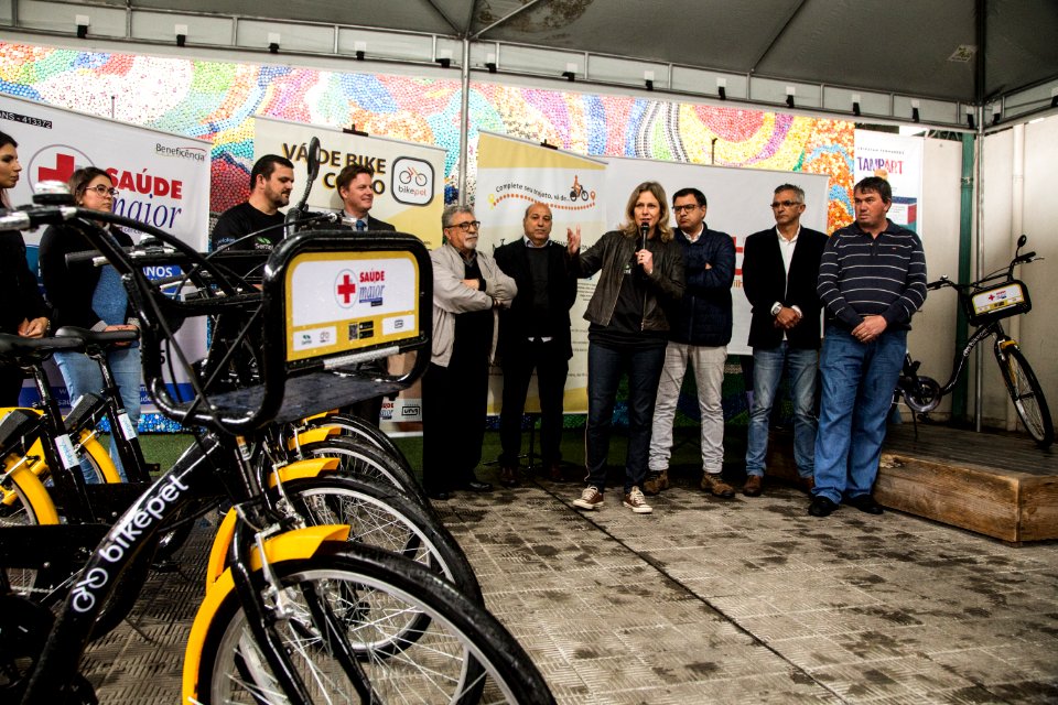 04.10.2019 - Prefeita Paula Mascarenhas no evento de início do Bikepel - Foto: Gustavo Vara
