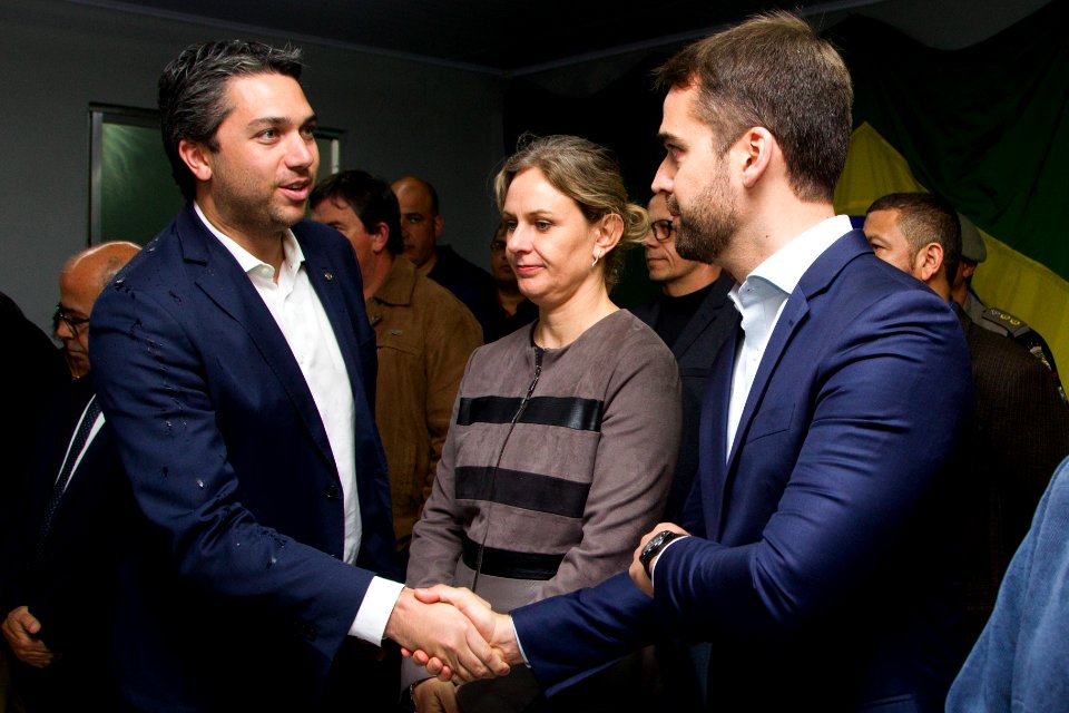 17.10.2019 - Prefeita Paula Mascarenhas e o Governador Eduardo Leite durante o evento de inauguração do BP Choque - Foto: Gustavo Vara