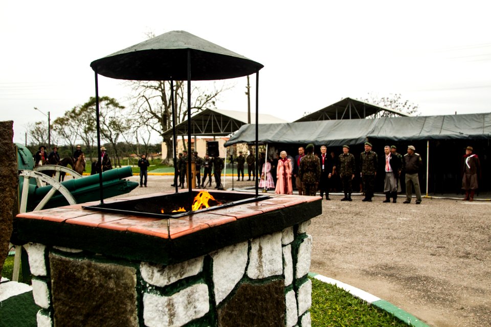14.09.2019 - Solenidade no 9º BIMtz com a Fusão da Chama na abertura da Semana Farroupilha - Foto: Gustavo Vara