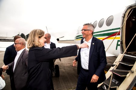 25.09.2019 - Prefeita Paula Mascarenhas recepciona o Governador Eduardo Leite no aeroporto de Pelotas - Foto: Gustavo Vara