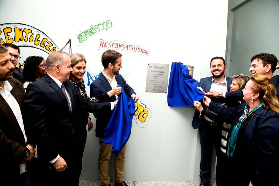 25.09.2019 - Prefeita Paula Mascarenhas e o Governador Eduardo Leite  reslizam a Inauguração do módulo escolar da EEEM Dom Antônio Zattera, no Case Pelotas - Foto: Gustavo Vara