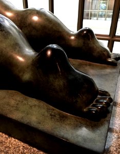 Detail from "Woman with a Pocket Mirror" - Fernando Botero