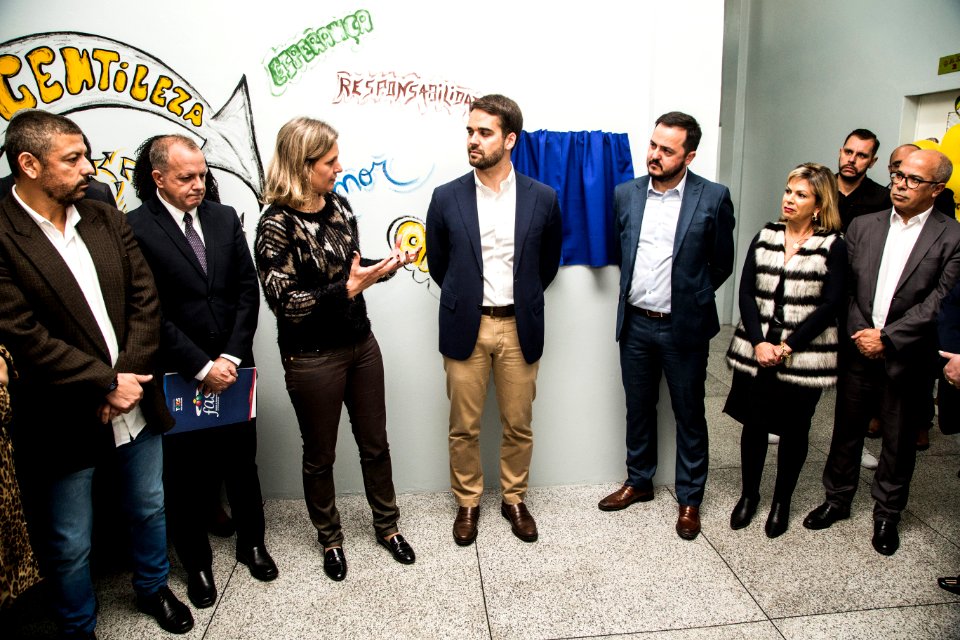 25.09.2019 - Prefeita Paula Mascarenhas e o Governador Eduardo Leite  reslizam a Inauguração do módulo escolar da EEEM Dom Antônio Zattera, no Case Pelotas - Foto: Gustavo Vara