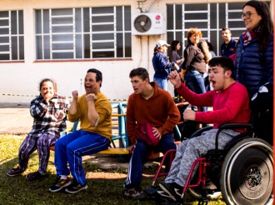 28.08.2019 - Tarde esportiva com alunos das escolas especiais e do Centro Social Urbano do Areal - Foto Michel Corvello