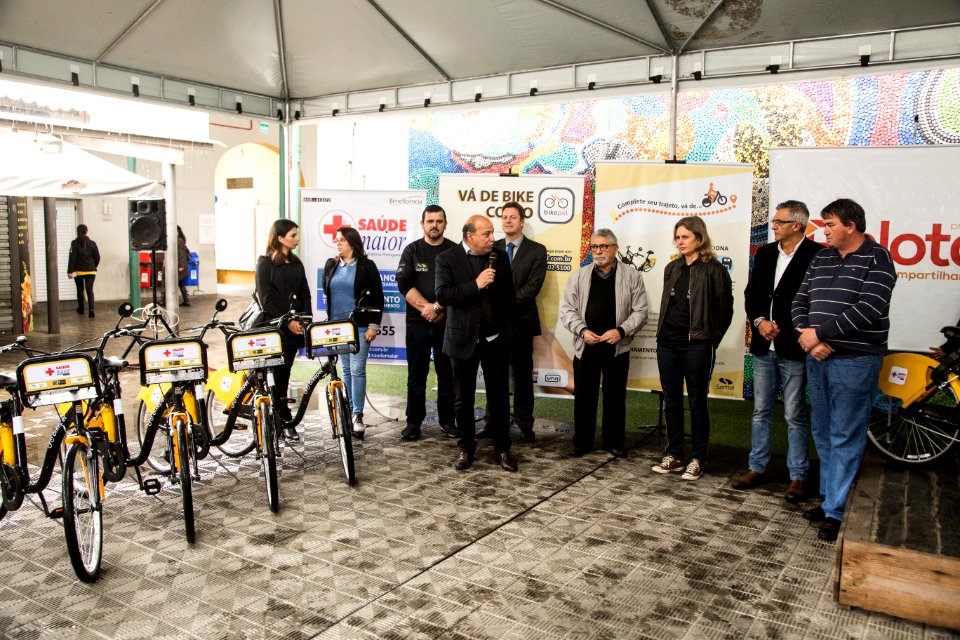 04.10.2019 - Prefeita Paula Mascarenhas no evento de início do Bikepel - Foto: Gustavo Vara