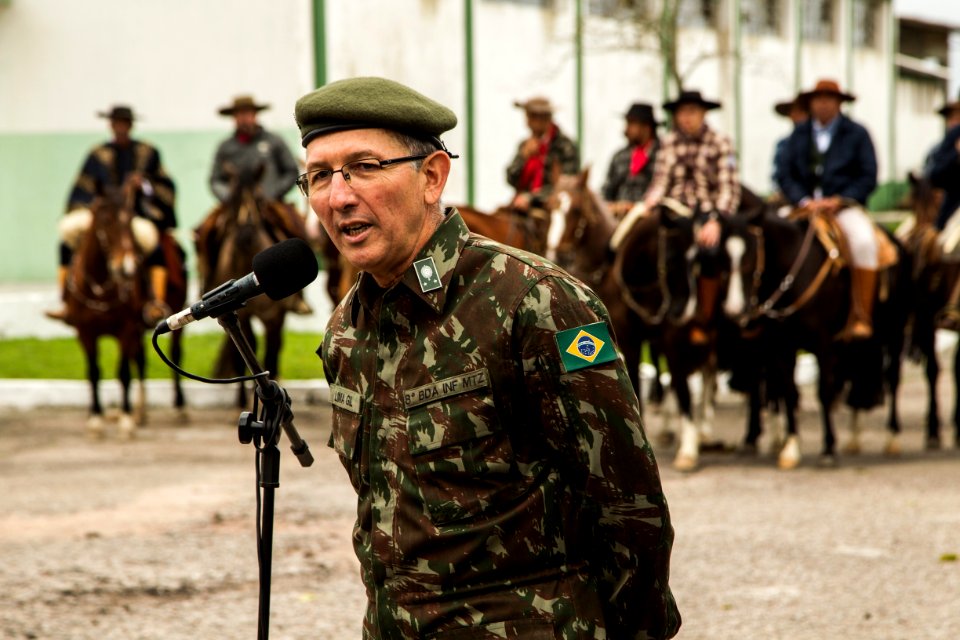 14.09.2019 - Solenidade no 9º BIMtz com a Fusão da Chama na abertura da Semana Farroupilha - Foto: Gustavo Vara