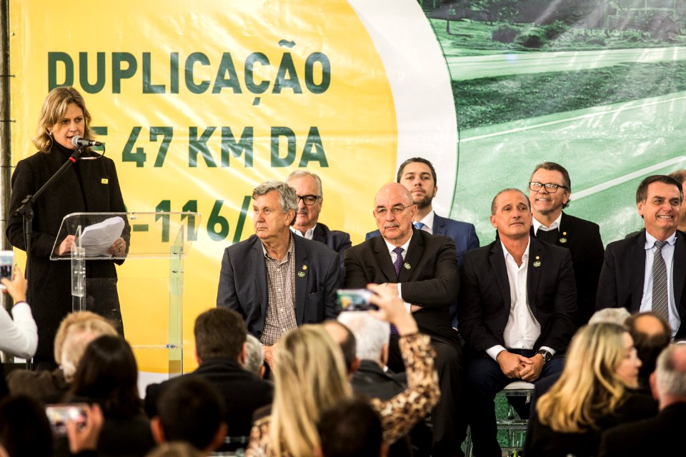 12.08.2019 -  Entrega de trecho de 47 km da BR 116 com a presença do presidente da República, Jair Bolsonaro - Foto: Gustavo Vara