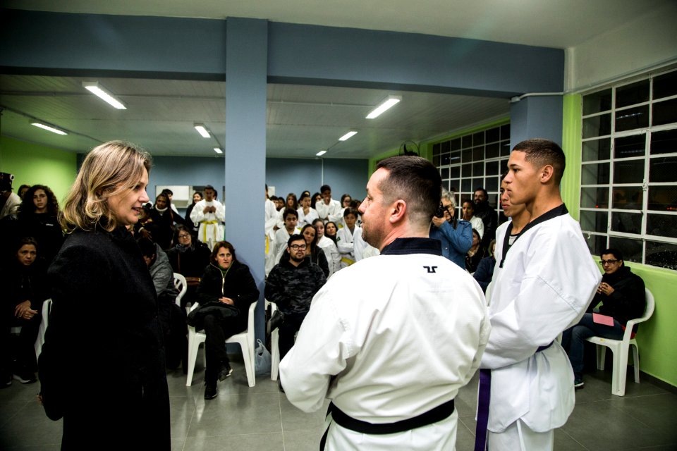 04.09.2019 - Prefeita Paula Mascarenhas Prefeita prestigia a troca de faixas dos atletas do Quem Luta Não Briga - Foto: Gustavo Vara