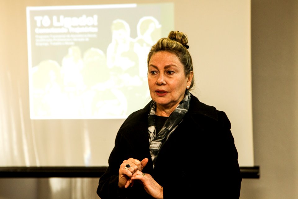 13.08.2019 - Prefeita Paula Mascarenhas em reunião com a secretária estadual do Trabalho e Assistência Social, Regina Becker, para apresentação do programa Tô Ligado! - Foto: Gustavo Vara